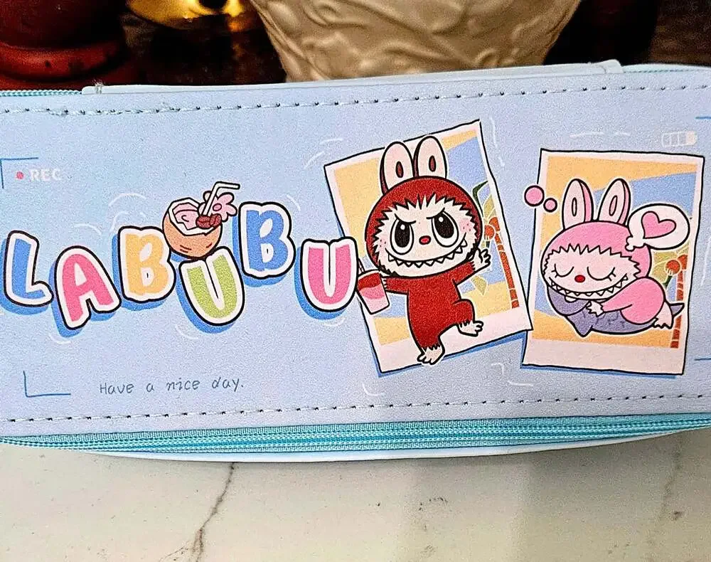 Labubu Character 3D Embossed Hardtop Pencil‎ Case Pouch